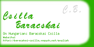 csilla baracskai business card